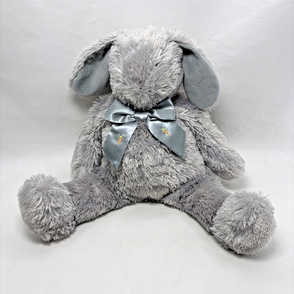 Bunnies By The Bay Rabbit Carrots 12"‎ Plush Easter Bunny Gray Stuffed Soft